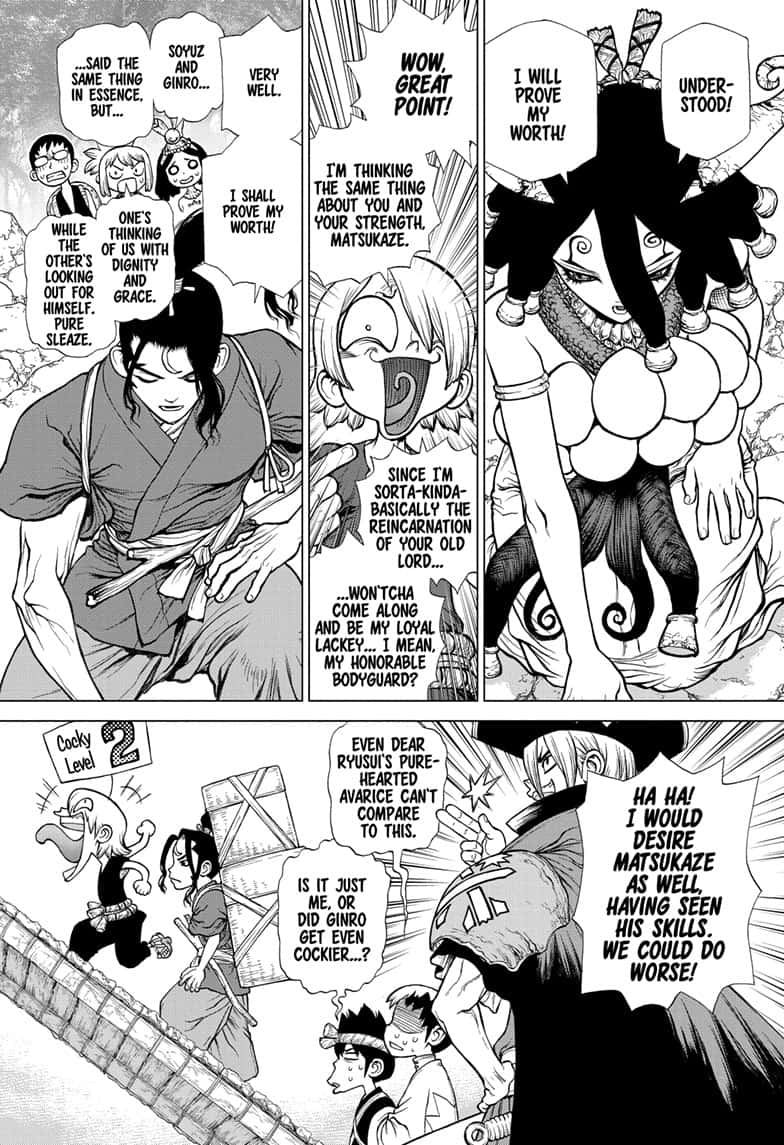 Dr. Stone Manga Chapter 140 page 11 - New-World Pilots scene