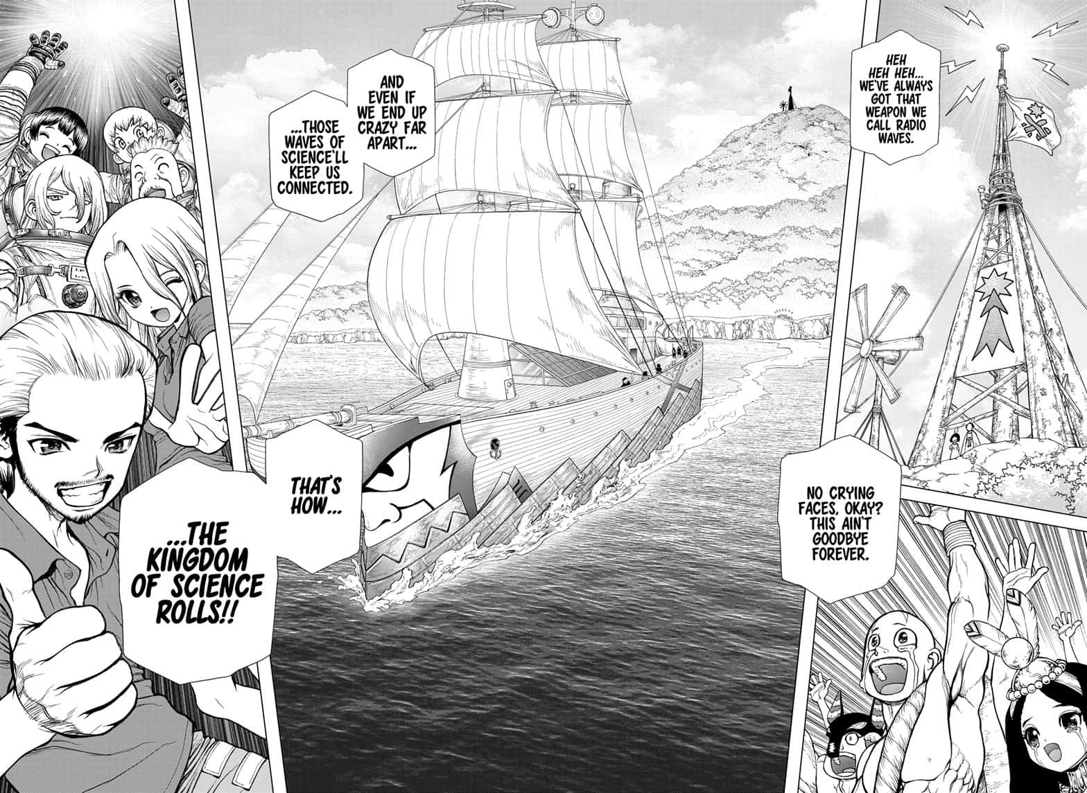 Dr. Stone Manga Chapter 140 page 12 - New-World Pilots scene