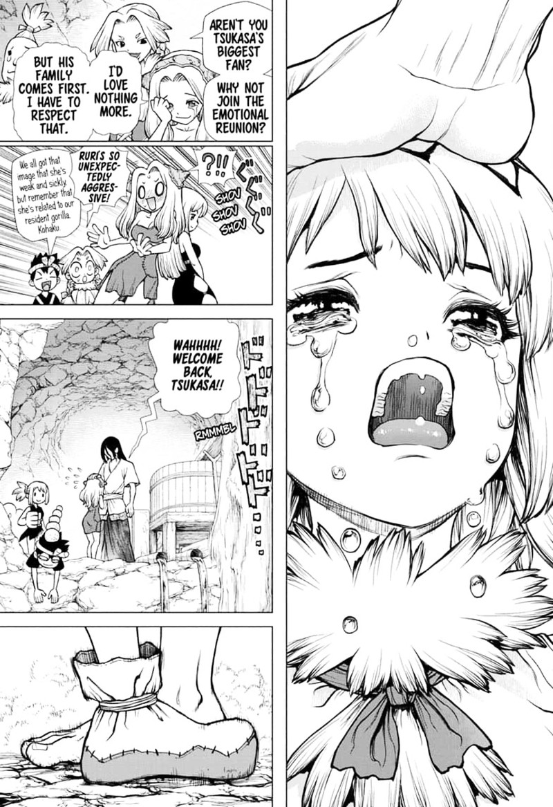 Dr. Stone Manga Chapter 141 page 12 - First Team scene