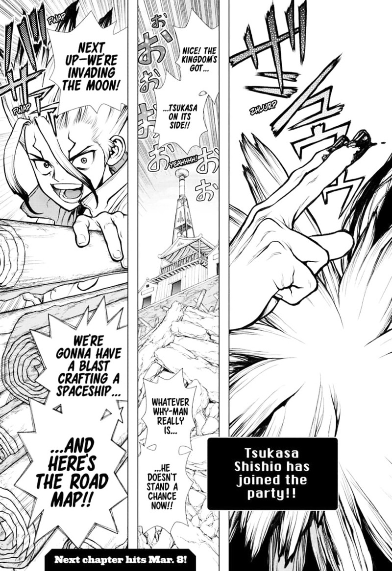 Dr. Stone Manga Chapter 141 page 22 - First Team scene