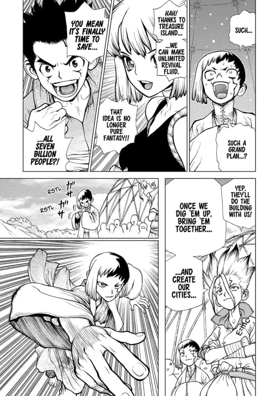 Dr. Stone Manga Chapter 142 page 8 - World Power scene