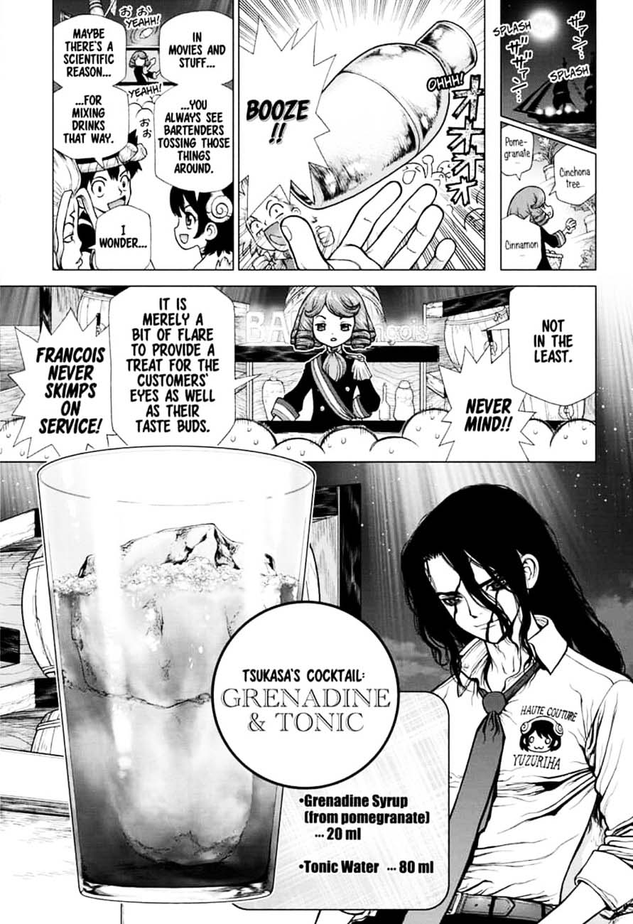 Dr. Stone Manga Chapter 145 page 11 - Bar Francois scene