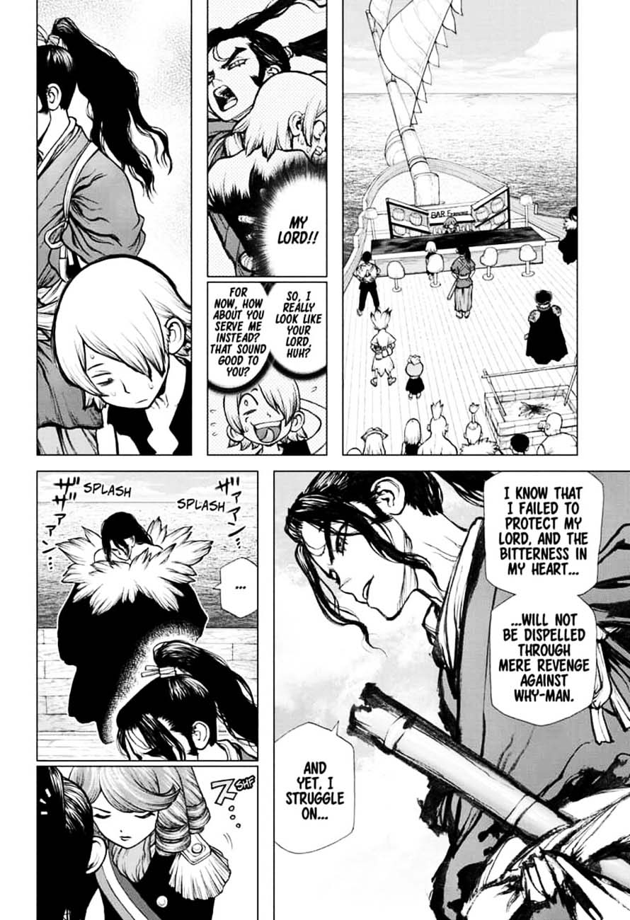 Dr. Stone Manga Chapter 146 page 12 - Bar Francois: Bitters scene