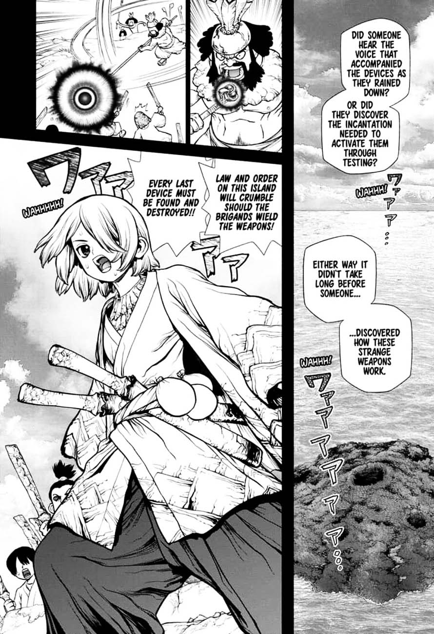 Dr. Stone Manga Chapter 146 page 7 - Bar Francois: Bitters scene