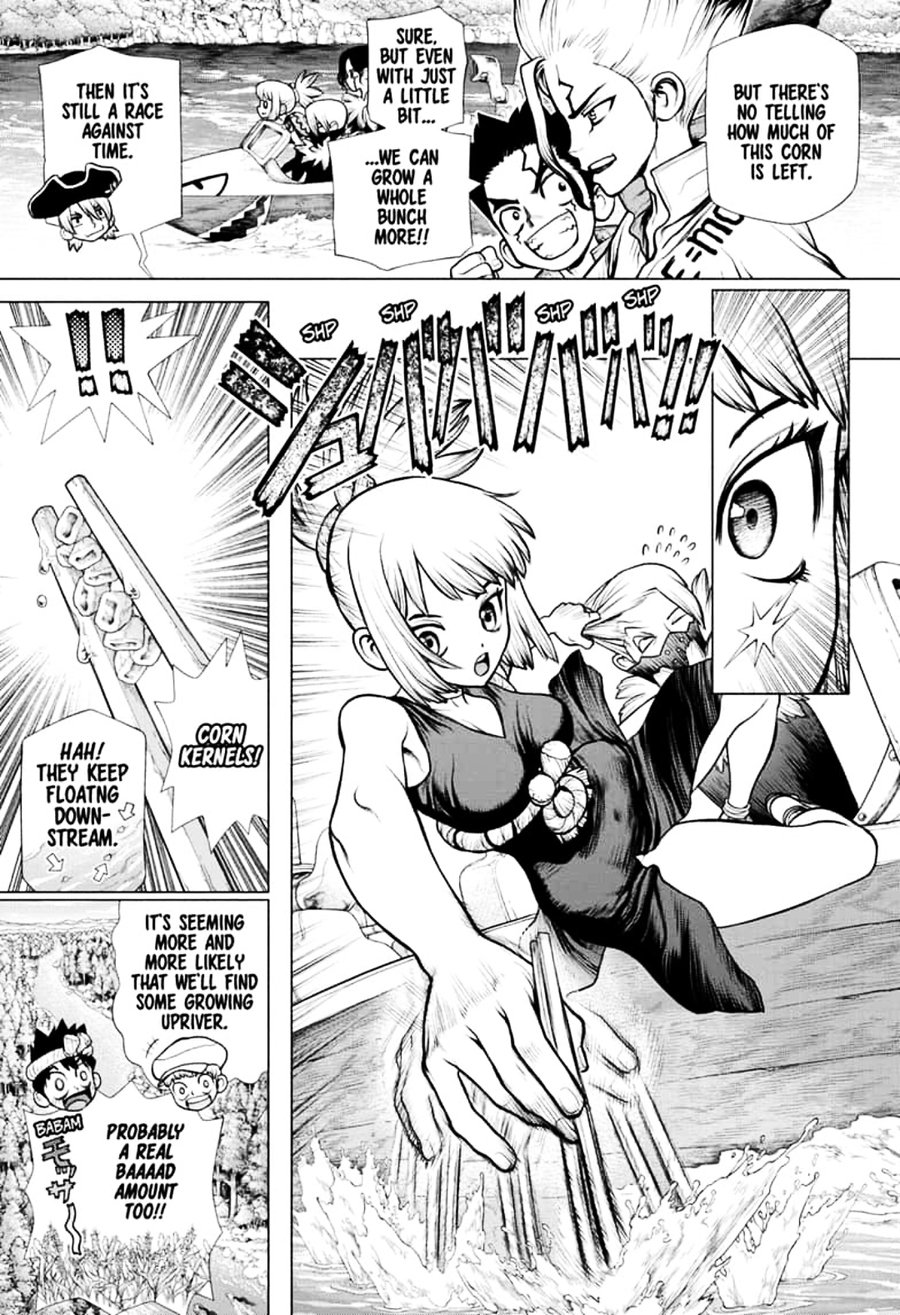 Dr. Stone Manga Chapter 149 page 3 - Light Lure in Darkness scene