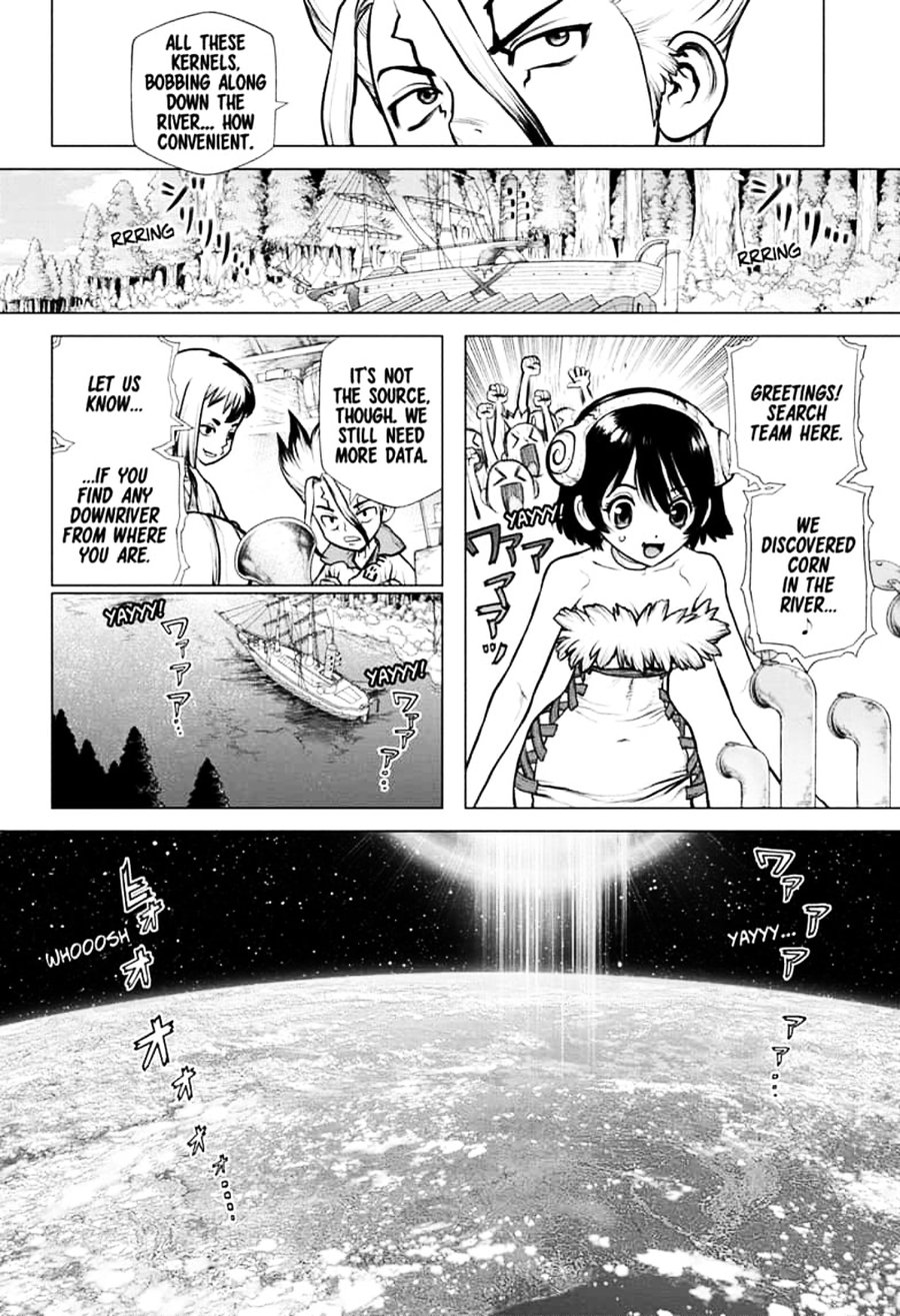 Dr. Stone Manga Chapter 149 page 4 - Light Lure in Darkness scene