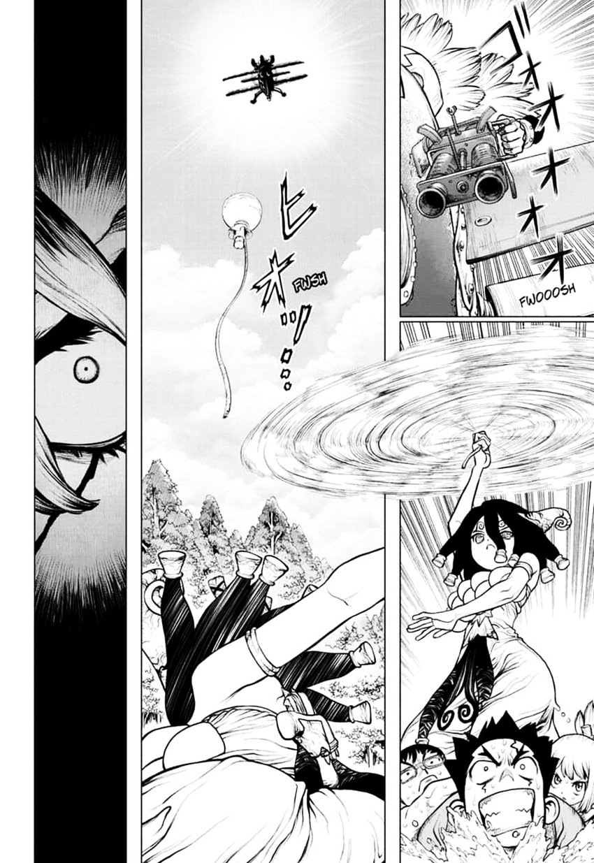 Dr. Stone Manga Chapter 150 page 11 - Righteous Science-User scene