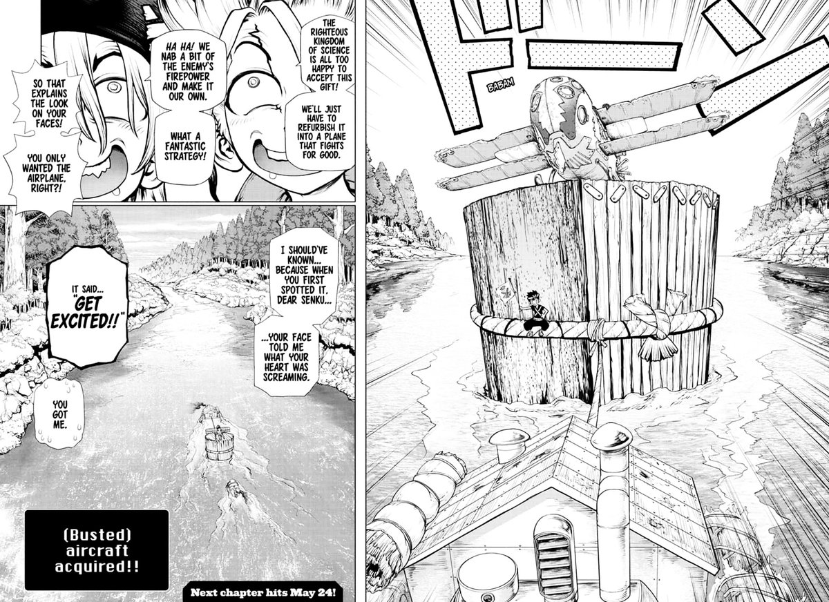 Dr. Stone Manga Chapter 150 page 18 - Righteous Science-User scene