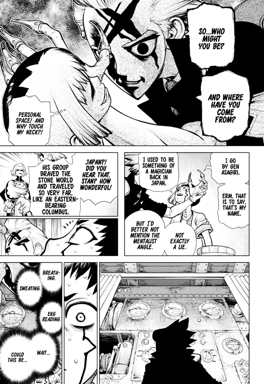 Dr. Stone Manga Chapter 151 page 12 - Dr. X scene