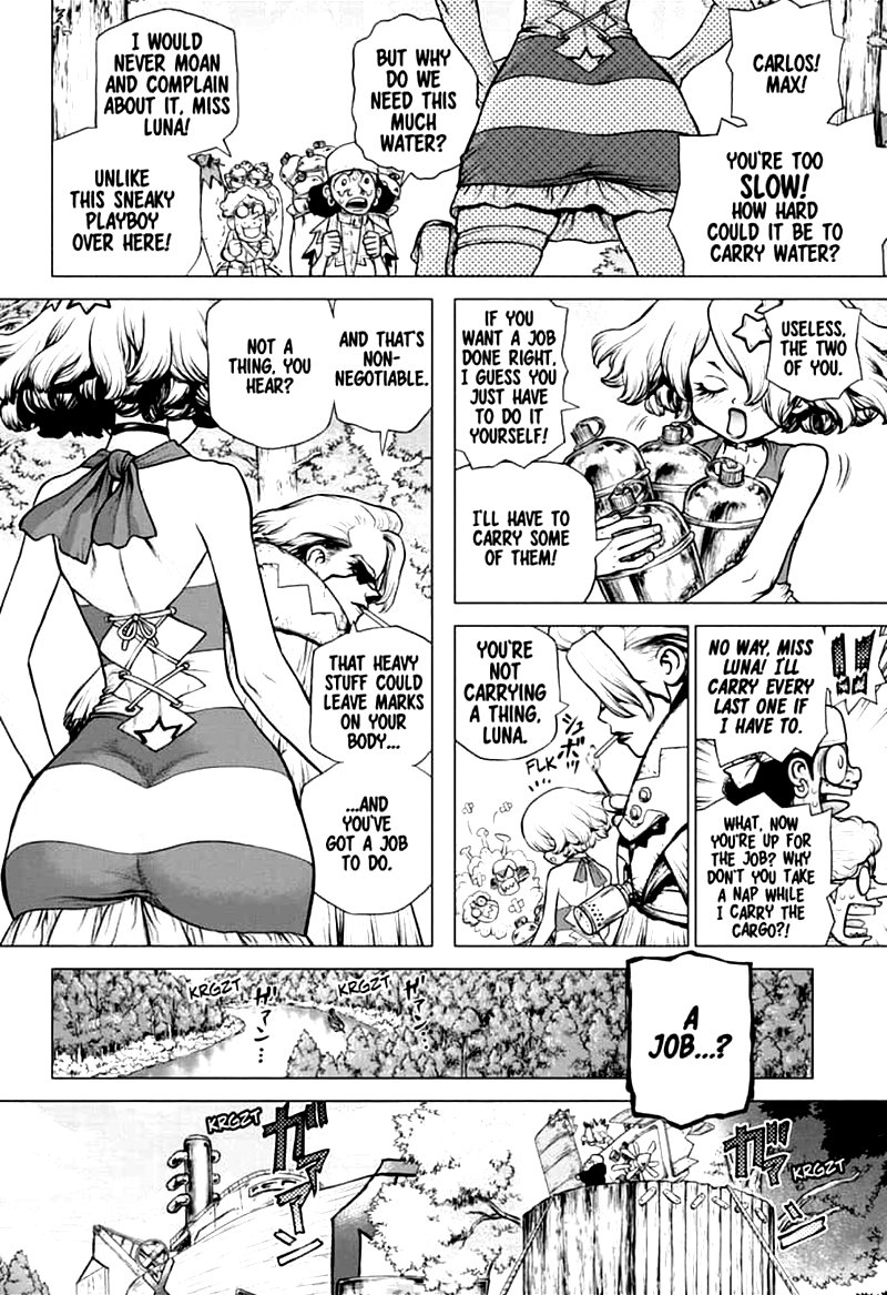 Dr. Stone Manga Chapter 154 page 4 - Spy vs. Spy scene