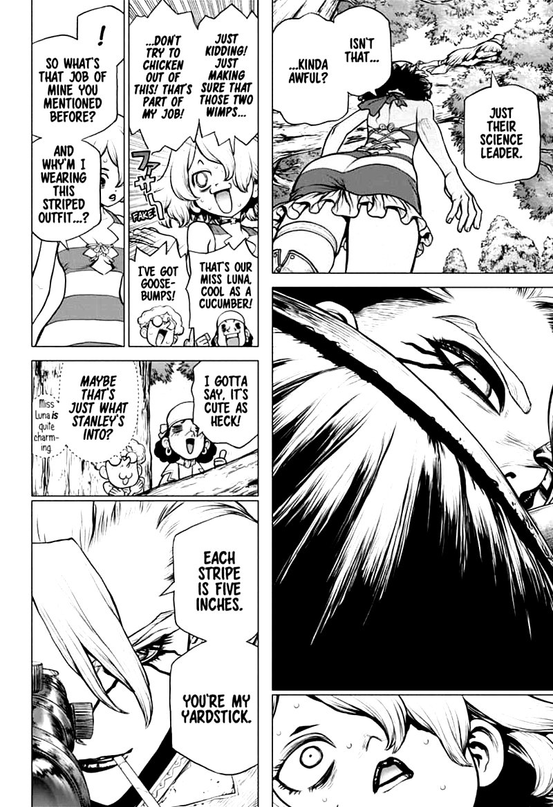 Dr. Stone Manga Chapter 154 page 9 - Spy vs. Spy scene