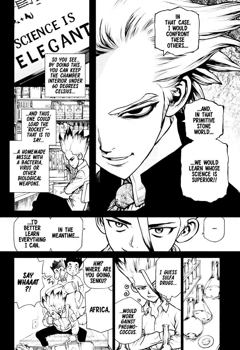 Dr. Stone Manga Chapter 156 page 15 - Two Scientists scene