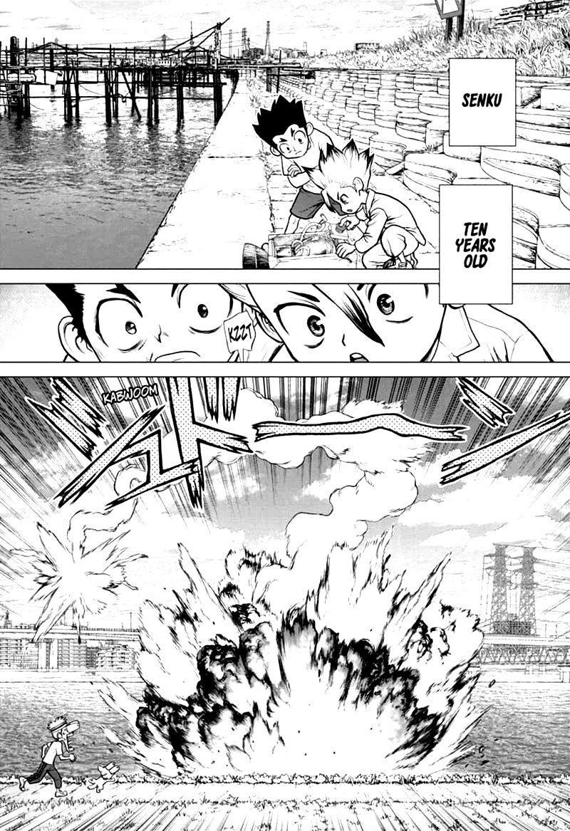 Dr. Stone Manga Chapter 156 page 2 - Two Scientists scene
