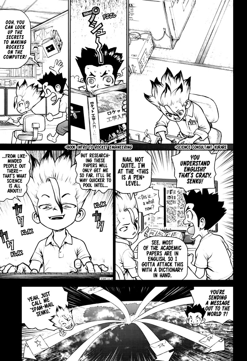 Dr. Stone Manga Chapter 156 page 3 - Two Scientists scene