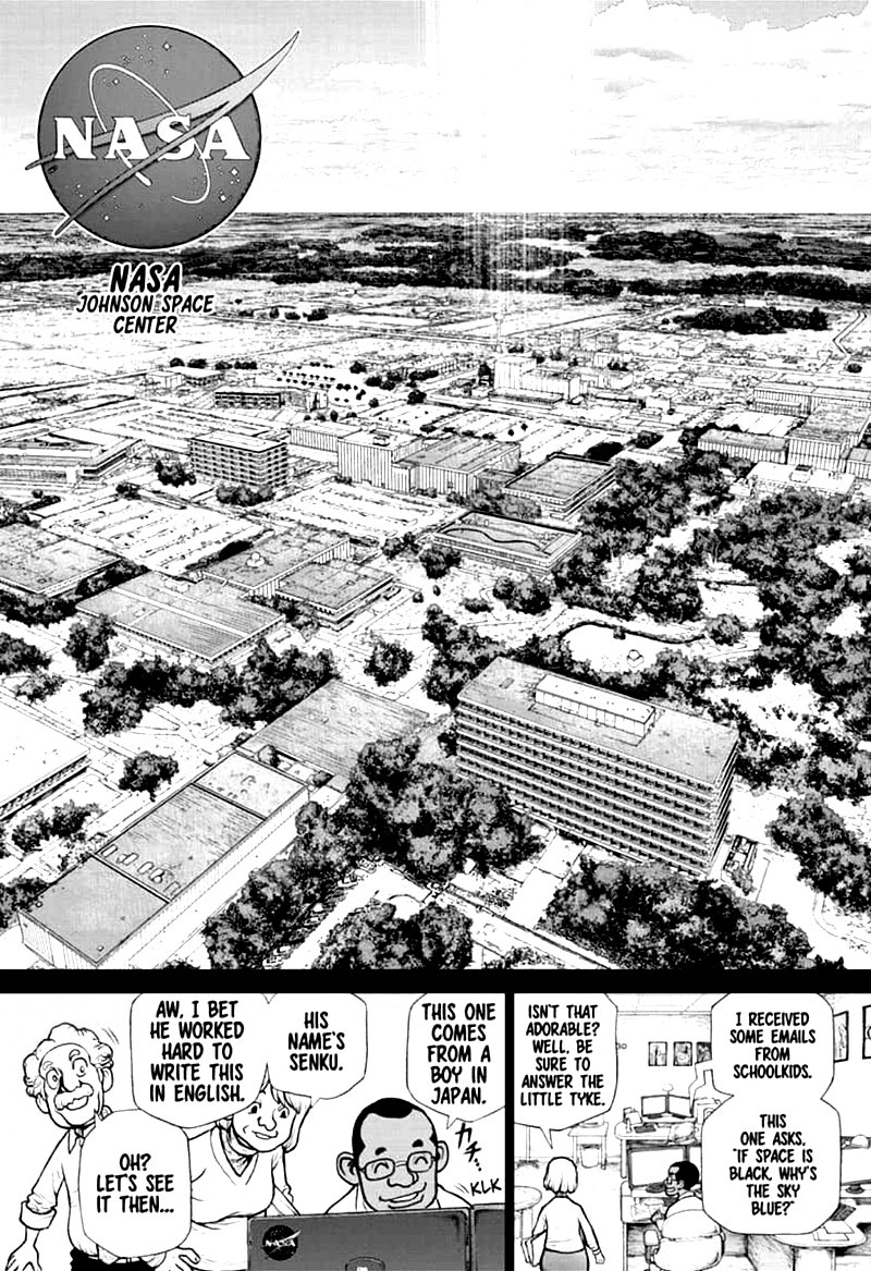 Dr. Stone Manga Chapter 156 page 4 - Two Scientists scene