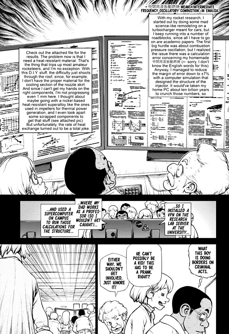 Dr. Stone Manga Chapter 156 page 5 - Two Scientists scene