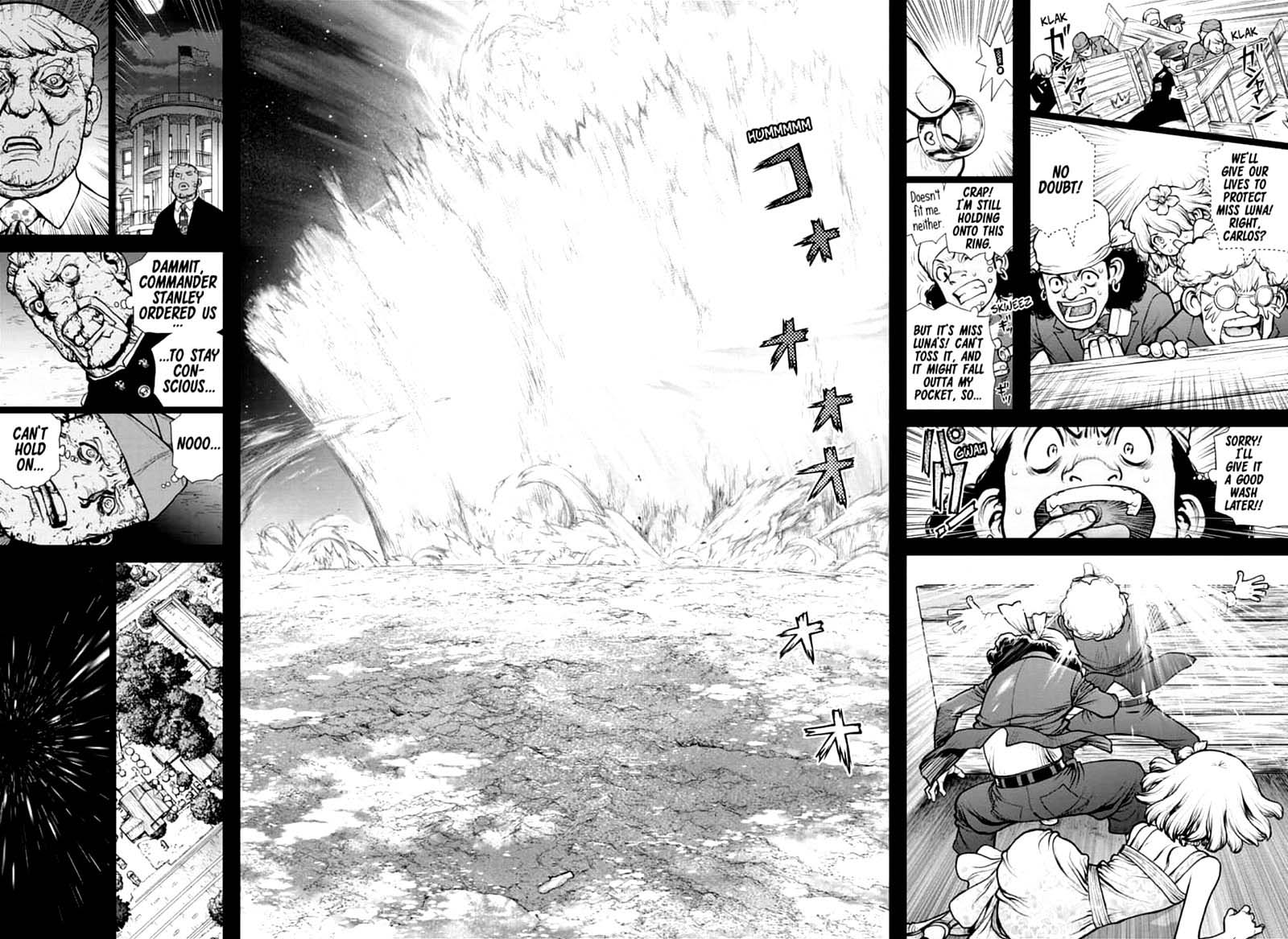 Dr. Stone Manga Chapter 157 page 10 - Same Time, Same Place scene