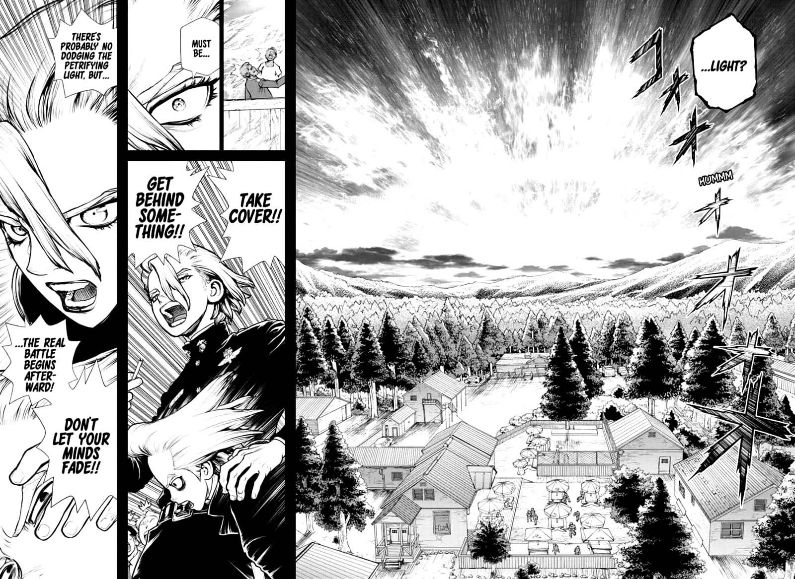 Dr. Stone Manga Chapter 157 page 9 - Same Time, Same Place scene