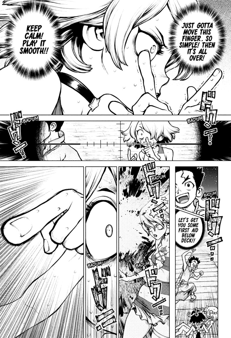 Dr. Stone Manga Chapter 158 page 10 - Who is the Scientist? scene