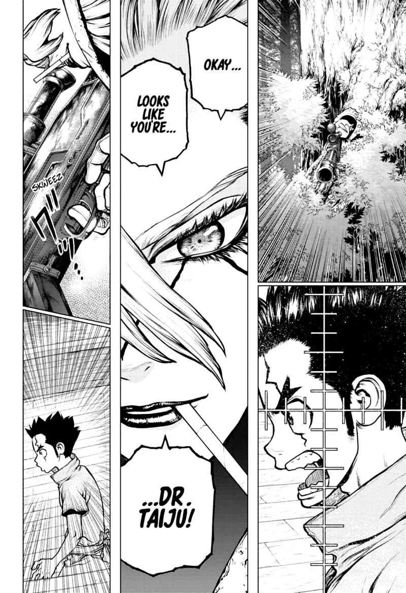 Dr. Stone Manga Chapter 158 page 15 - Who is the Scientist? scene