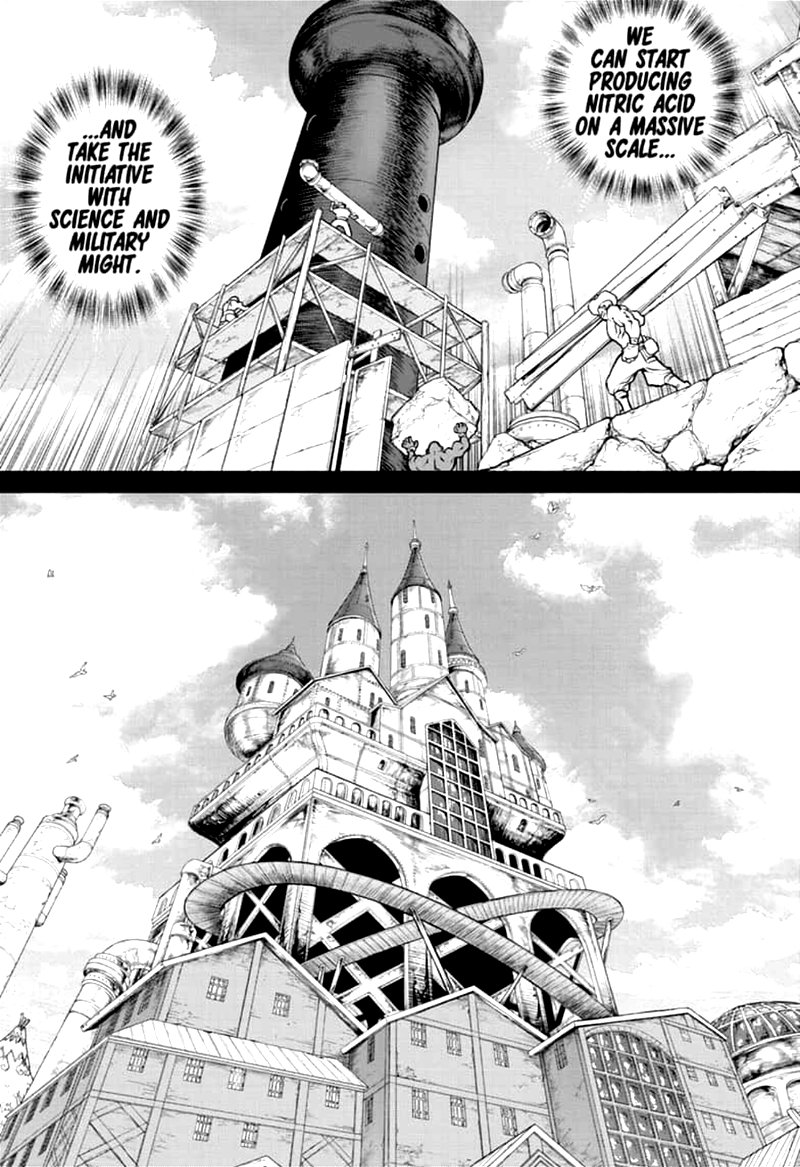 Dr. Stone Manga Chapter 158 page 5 - Who is the Scientist? scene