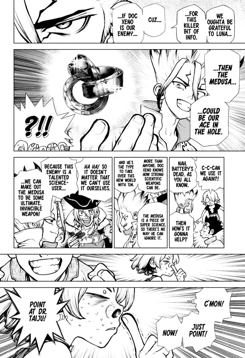 Dr. Stone Manga Chapter 158 page 9 - Who is the Scientist? scene