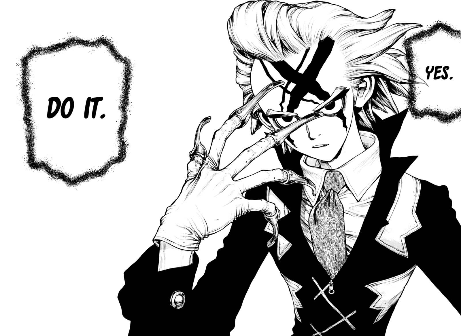 Dr. Stone Manga Chapter 159 page 12 - Lock On scene