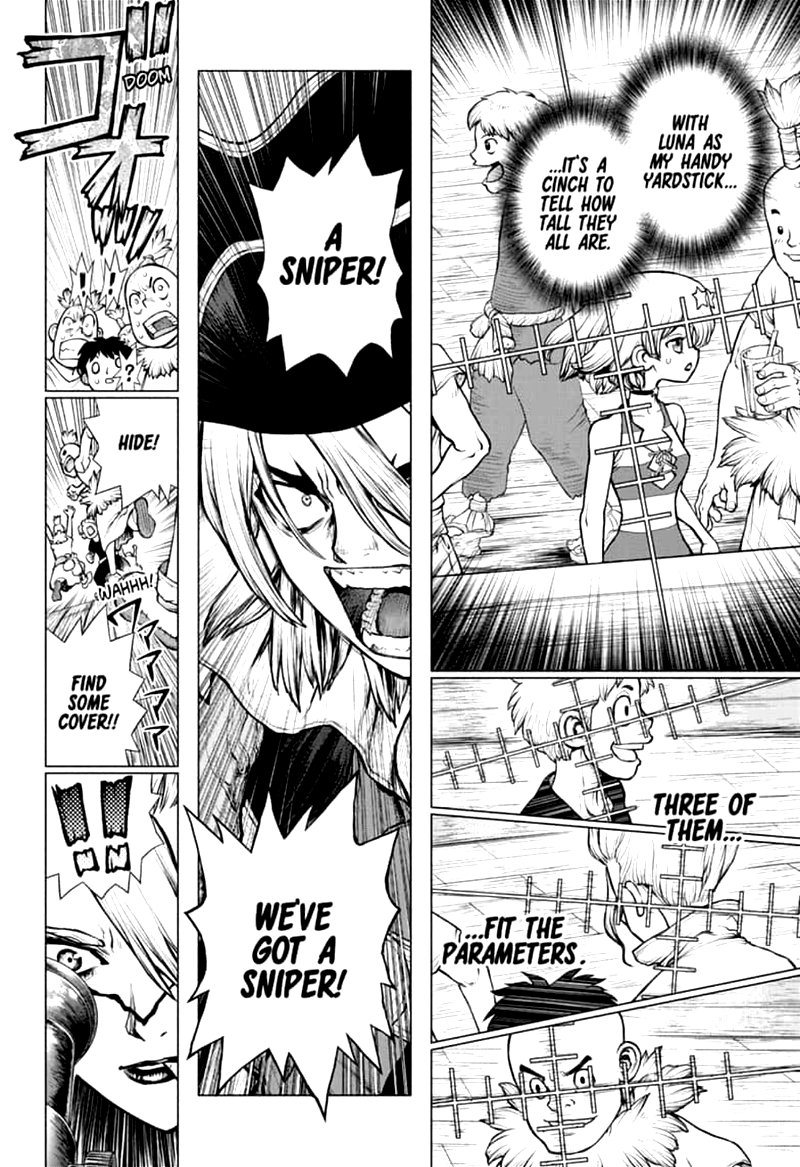 Dr. Stone Manga Chapter 159 page 6 - Lock On scene