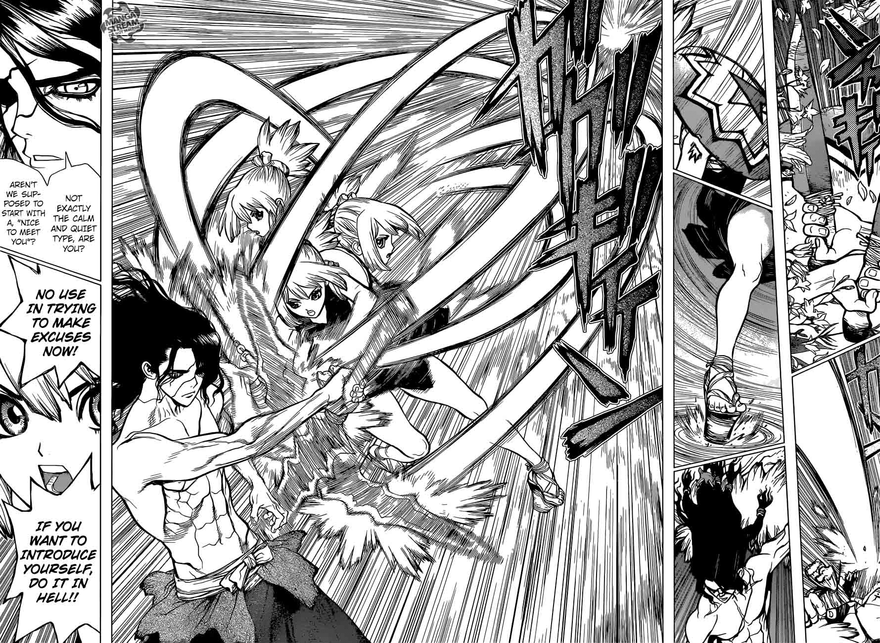 Dr. Stone Manga Chapter 16 page 4 - Kohaku scene