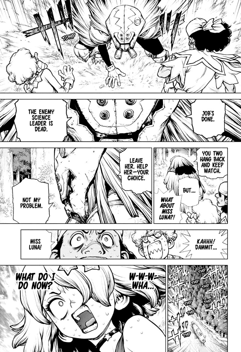 Dr. Stone Manga Chapter 160 page 3 - Torch of Science scene