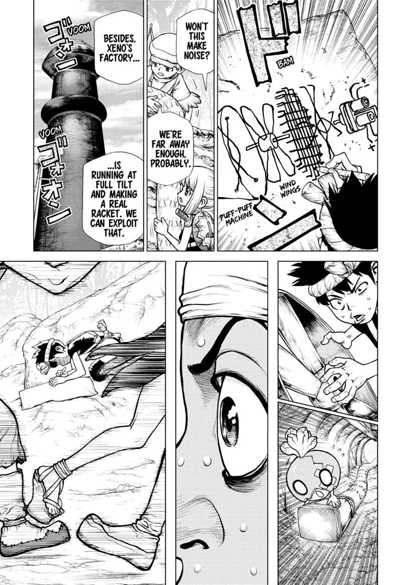 Dr. Stone Manga Chapter 162 page 17 - Down the Earth-Stained Path scene