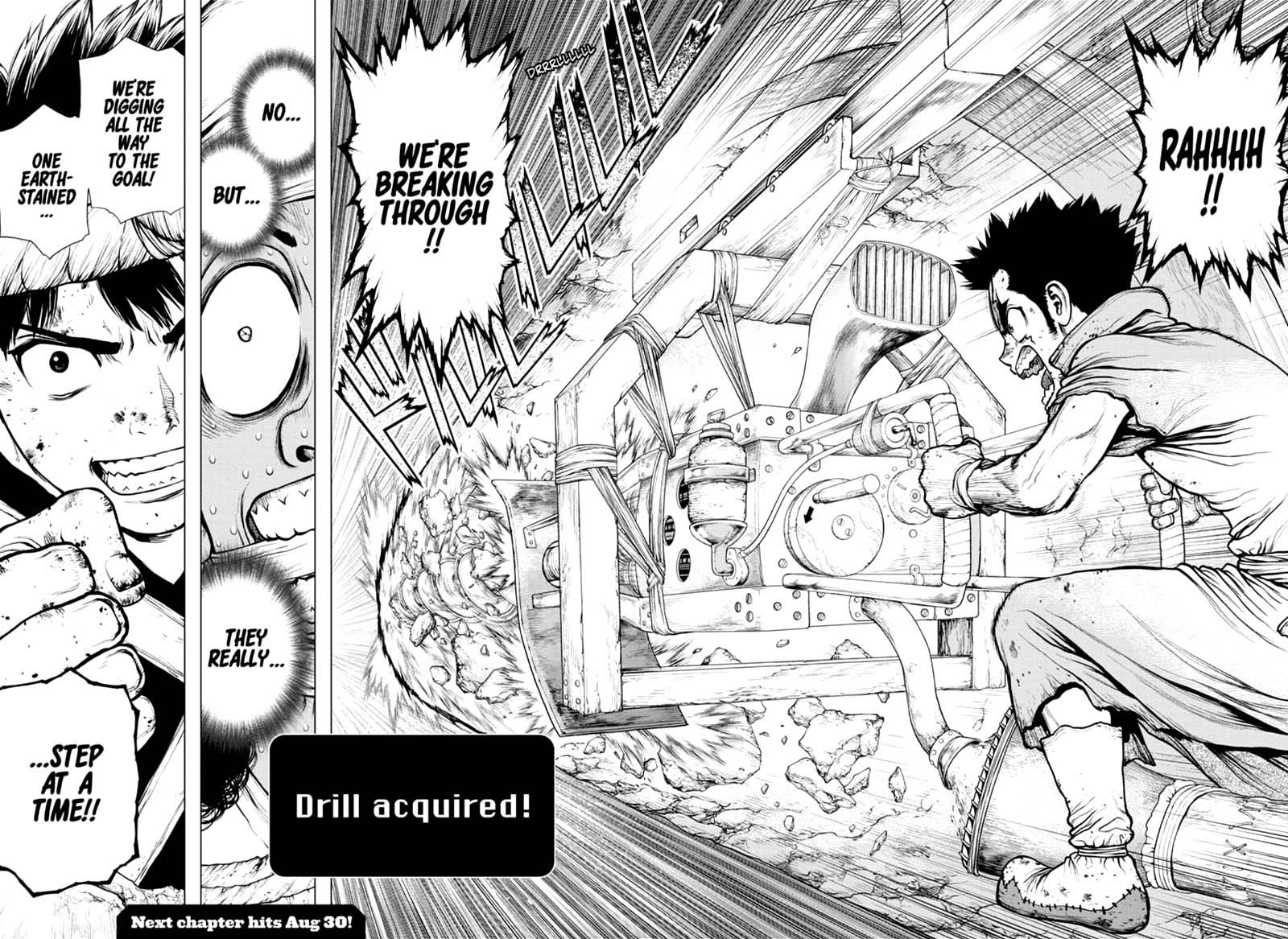Dr. Stone Manga Chapter 162 page 20 - Down the Earth-Stained Path scene