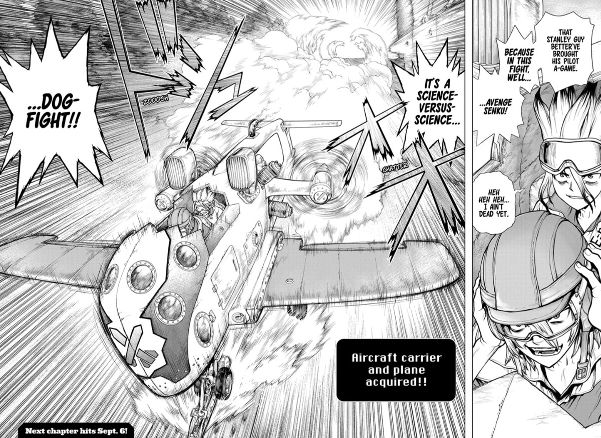 Dr. Stone Manga Chapter 163 page 16 - Multifront Final Battle scene