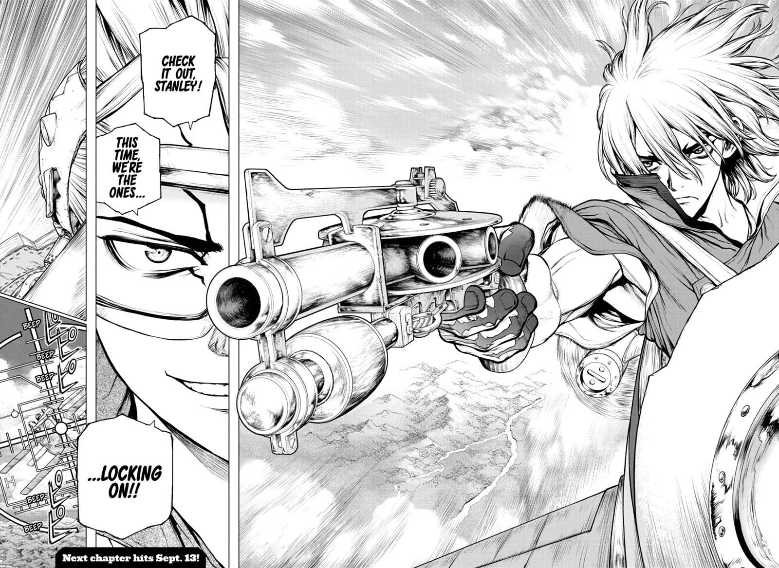 Dr. Stone Manga Chapter 164 page 17 - Re-Lock On scene