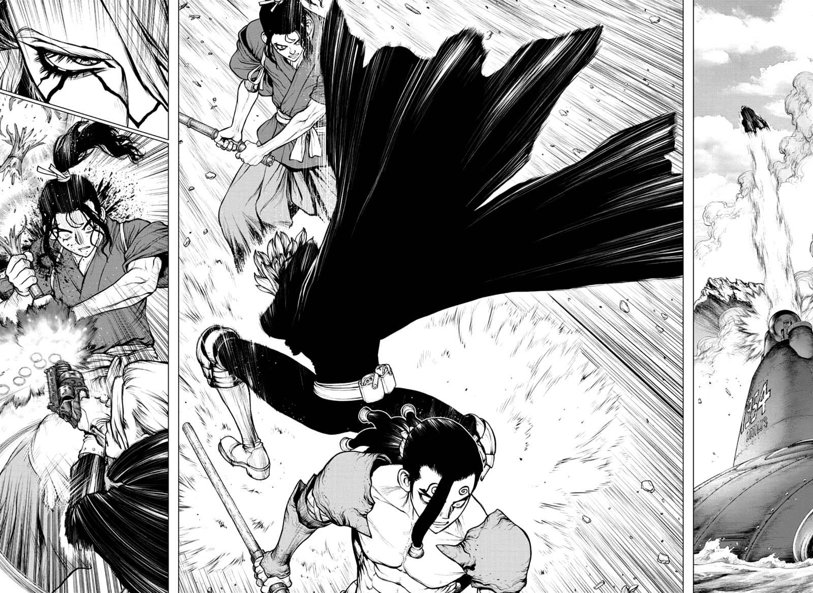 Dr. Stone Manga Chapter 166 page 12 - Ultimate Knight scene