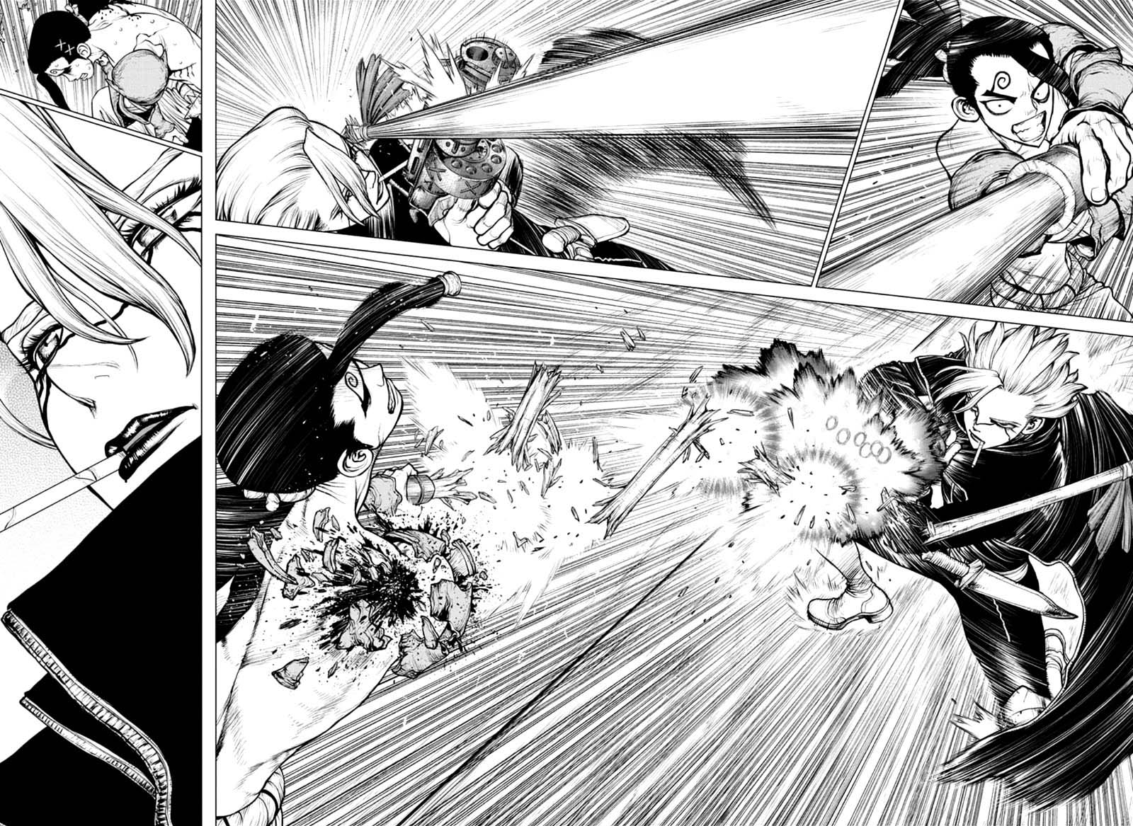 Dr. Stone Manga Chapter 166 page 13 - Ultimate Knight scene