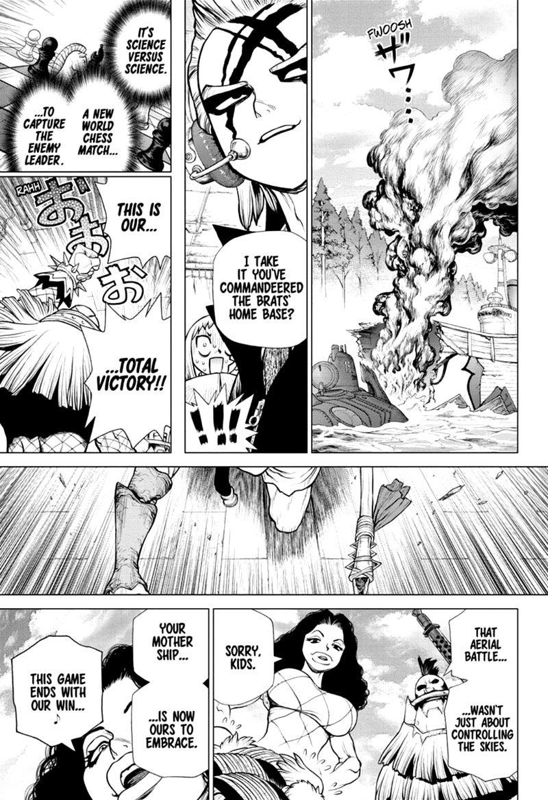 Dr. Stone Manga Chapter 166 page 2 - Ultimate Knight scene