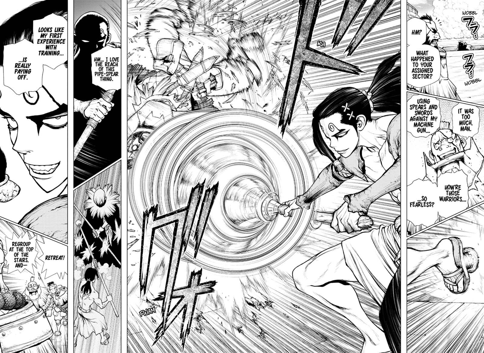 Dr. Stone Manga Chapter 166 page 3 - Ultimate Knight scene