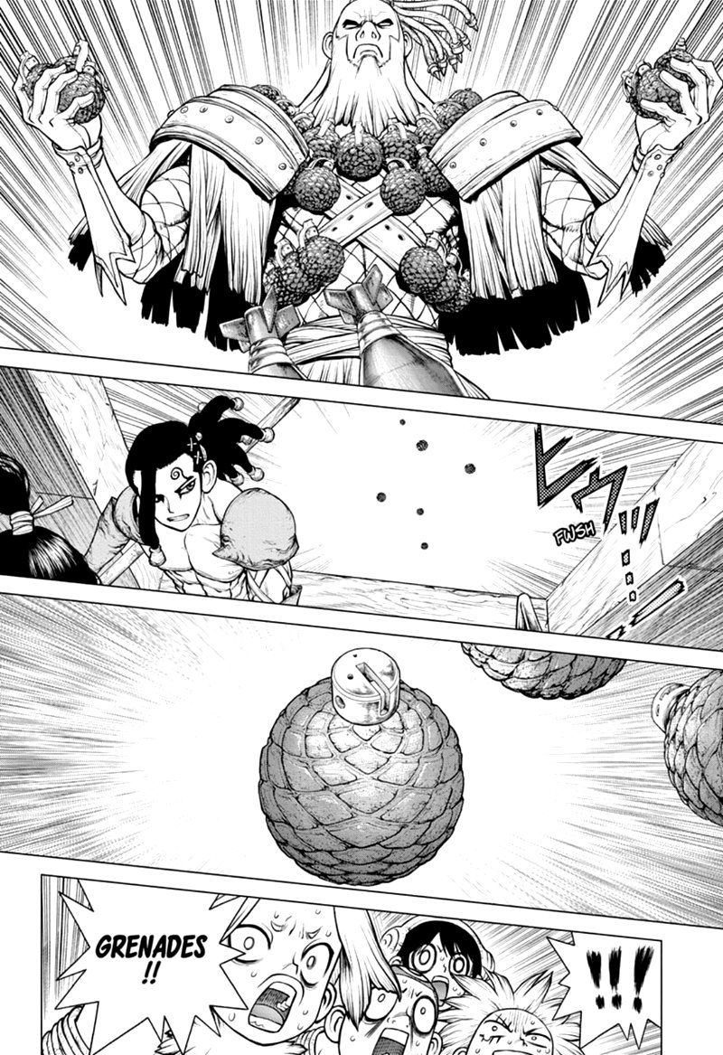 Dr. Stone Manga Chapter 166 page 4 - Ultimate Knight scene