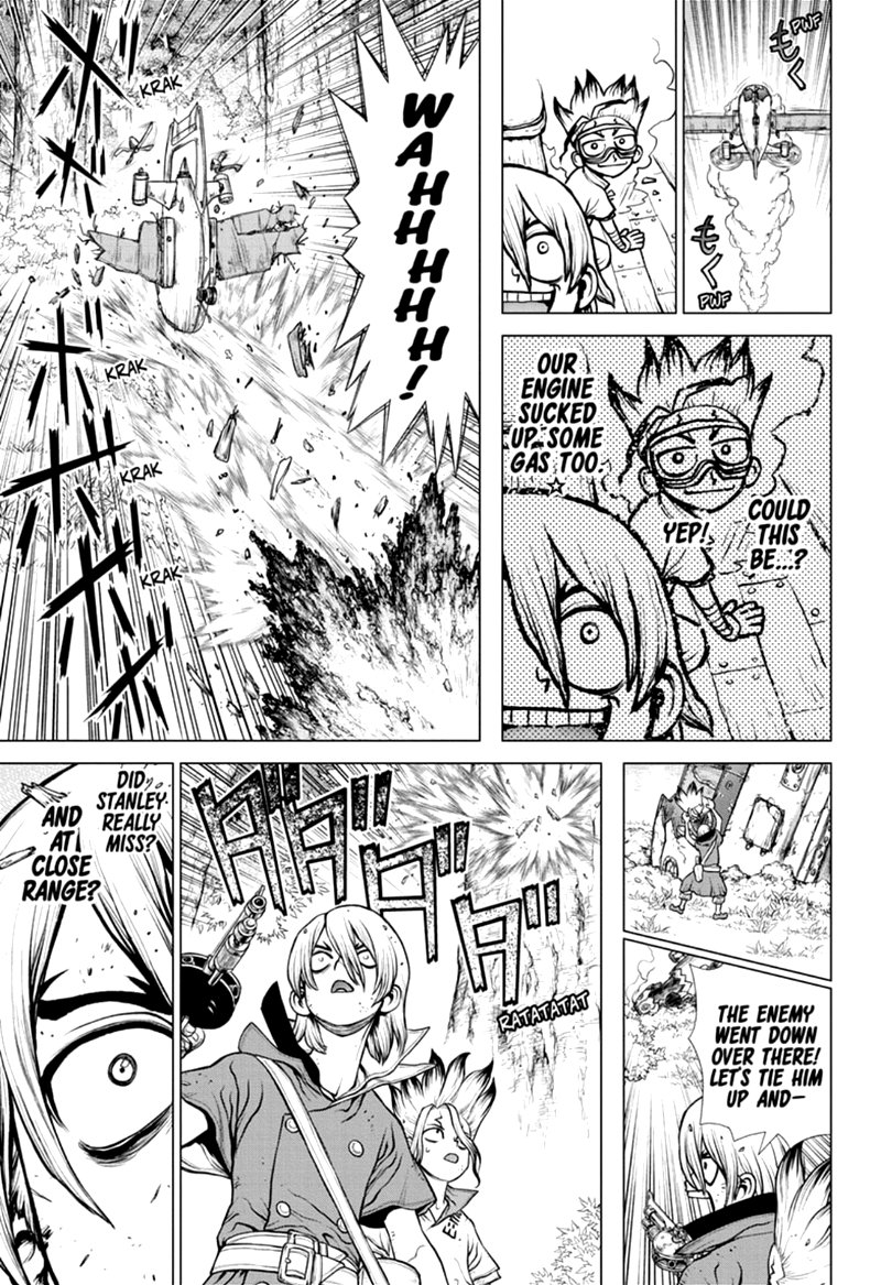 Dr. Stone Manga Chapter 166 page 9 - Ultimate Knight scene