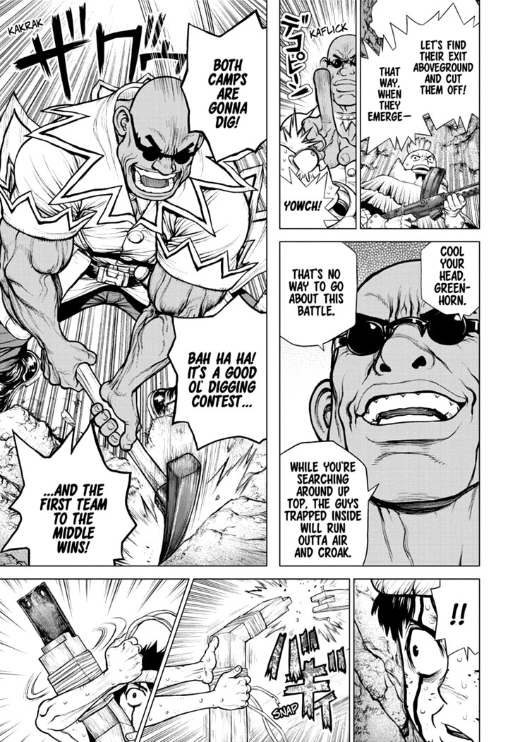 Dr. Stone Manga Chapter 167 page 10 - Different Strokes scene