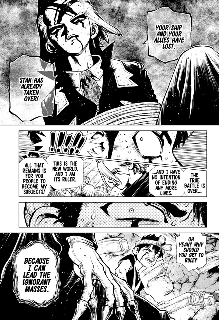 Dr. Stone Manga Chapter 167 page 12 - Different Strokes scene