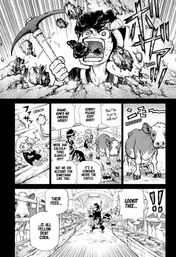 Dr. Stone Manga Chapter 167 page 3 - Different Strokes scene