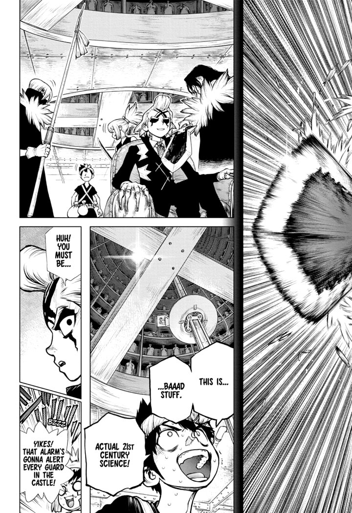 Dr. Stone Manga Chapter 167 page 6 - Different Strokes scene