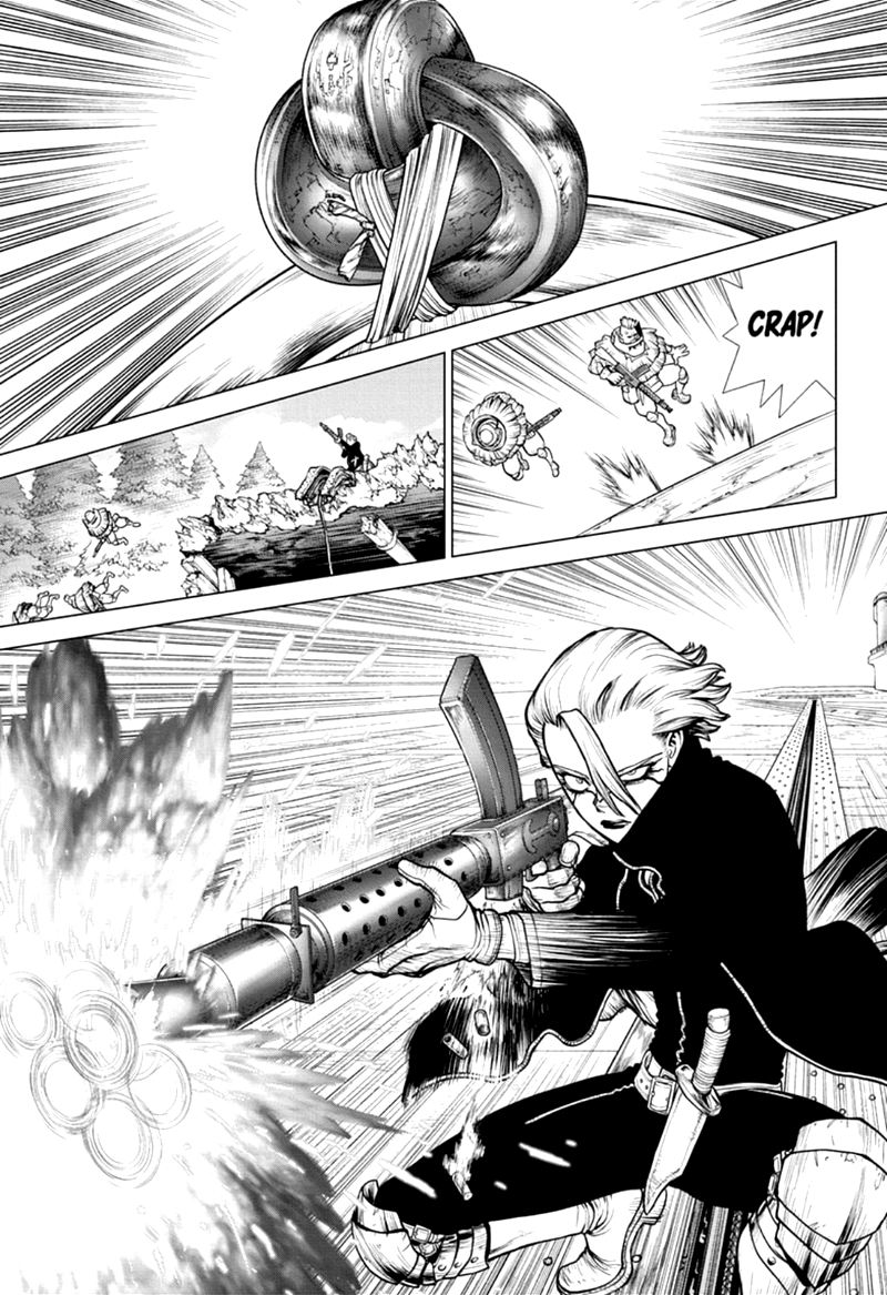 Dr. Stone Manga Chapter 169 page 11 - Risk or Heart scene