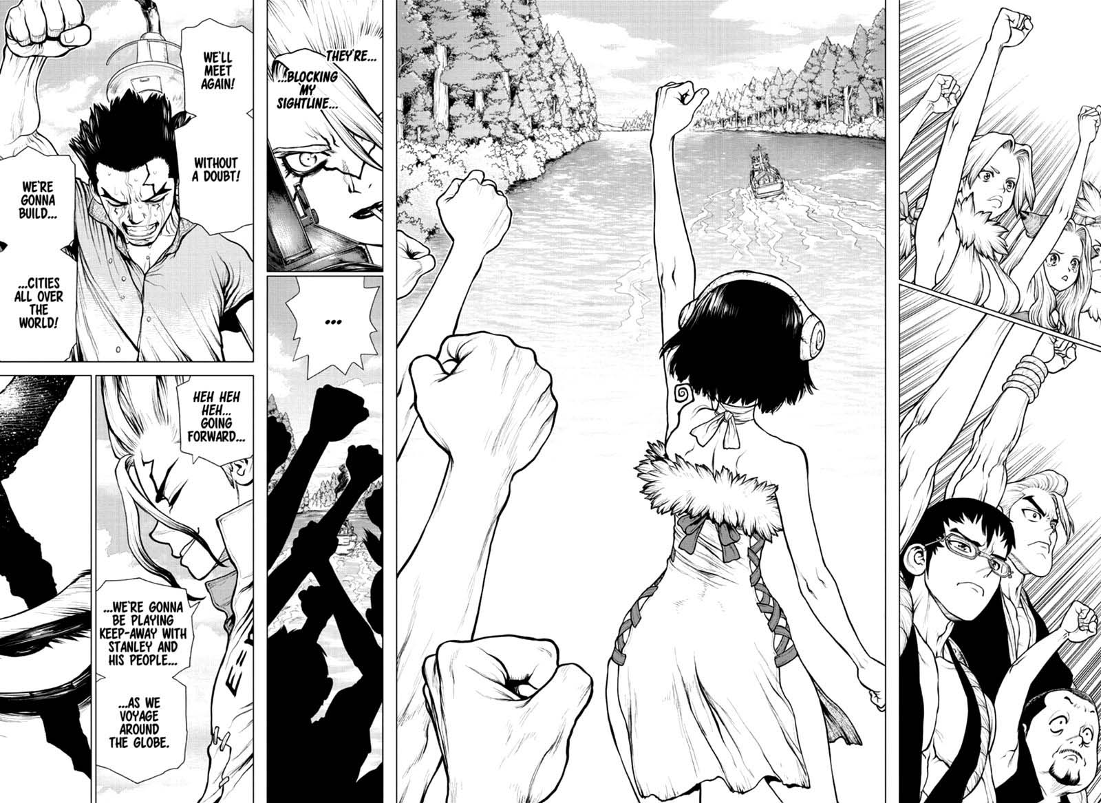 Dr. Stone Manga Chapter 169 page 16 - Risk or Heart scene