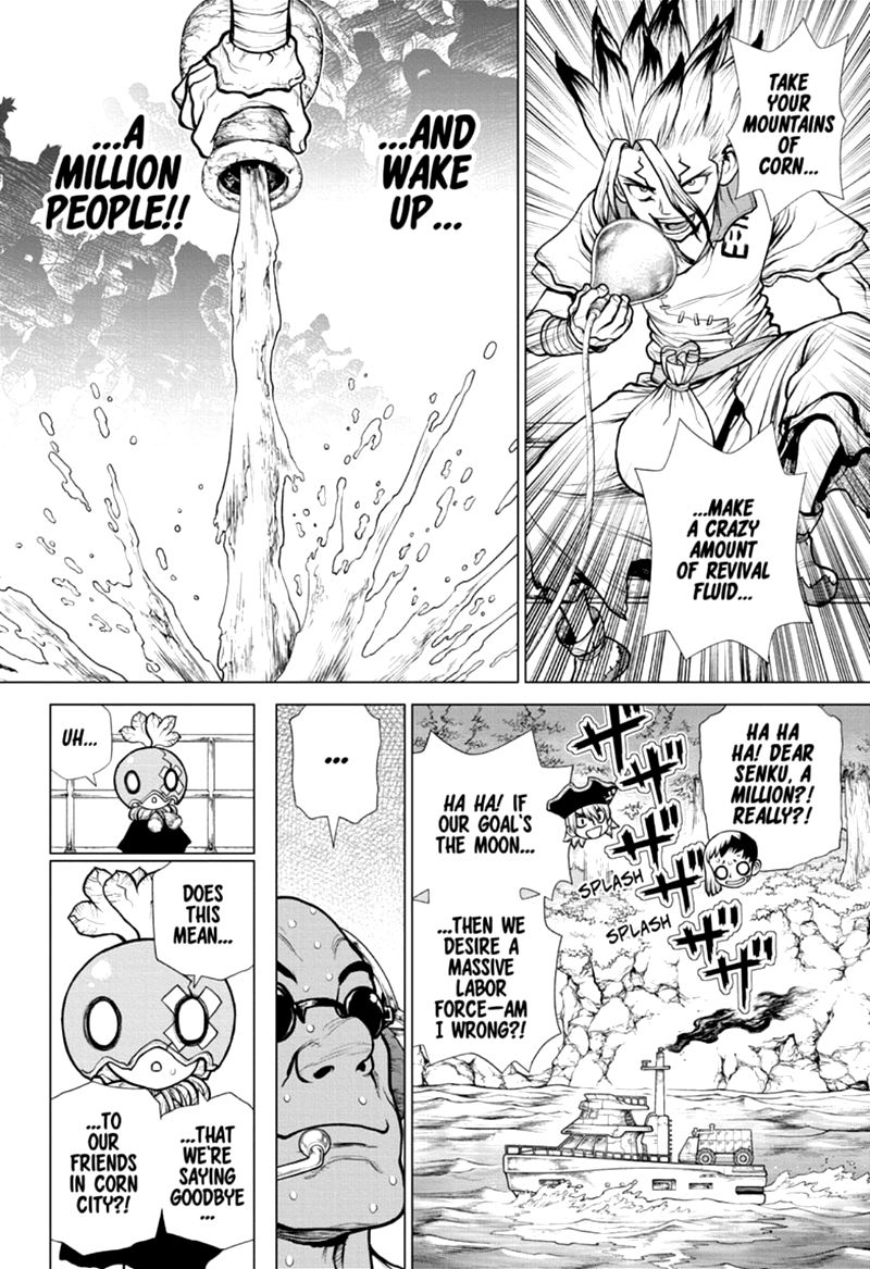 Dr. Stone Manga Chapter 169 page 2 - Risk or Heart scene
