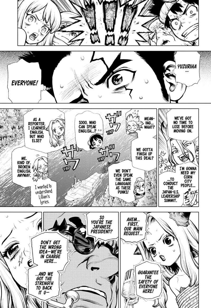 Dr. Stone Manga Chapter 169 page 3 - Risk or Heart scene