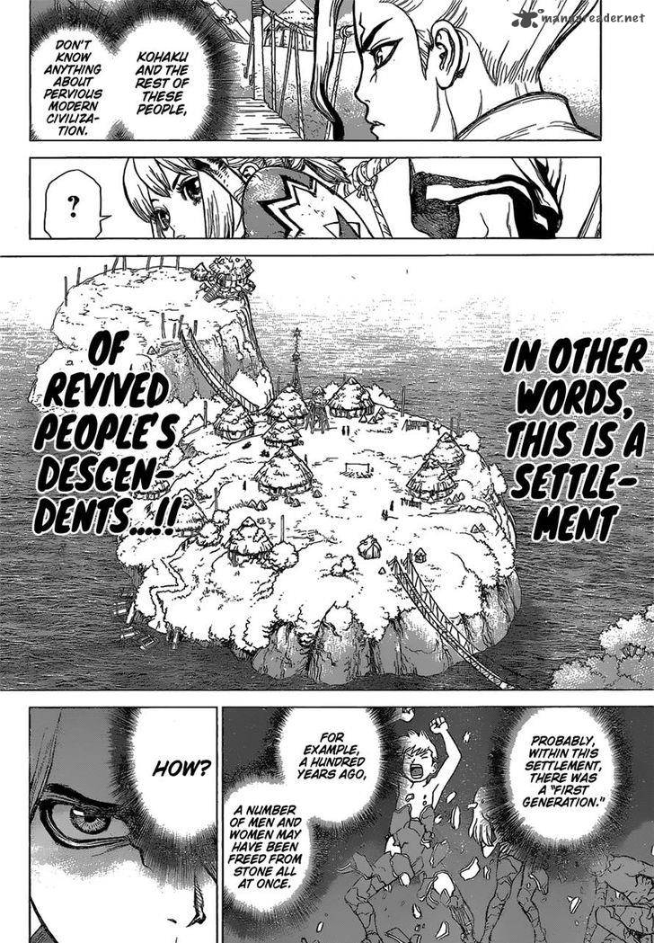 Dr. Stone Manga Chapter 17 page 12 - Nasty Looks scene