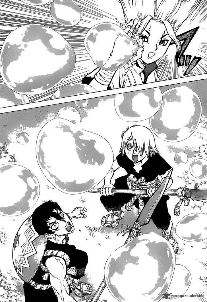 Dr. Stone Manga Chapter 17 page 17 - Nasty Looks scene